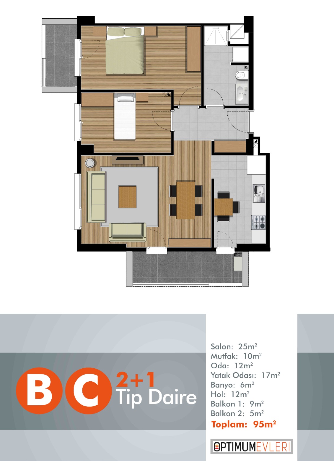 B ve C Tipi Daire(2+1)