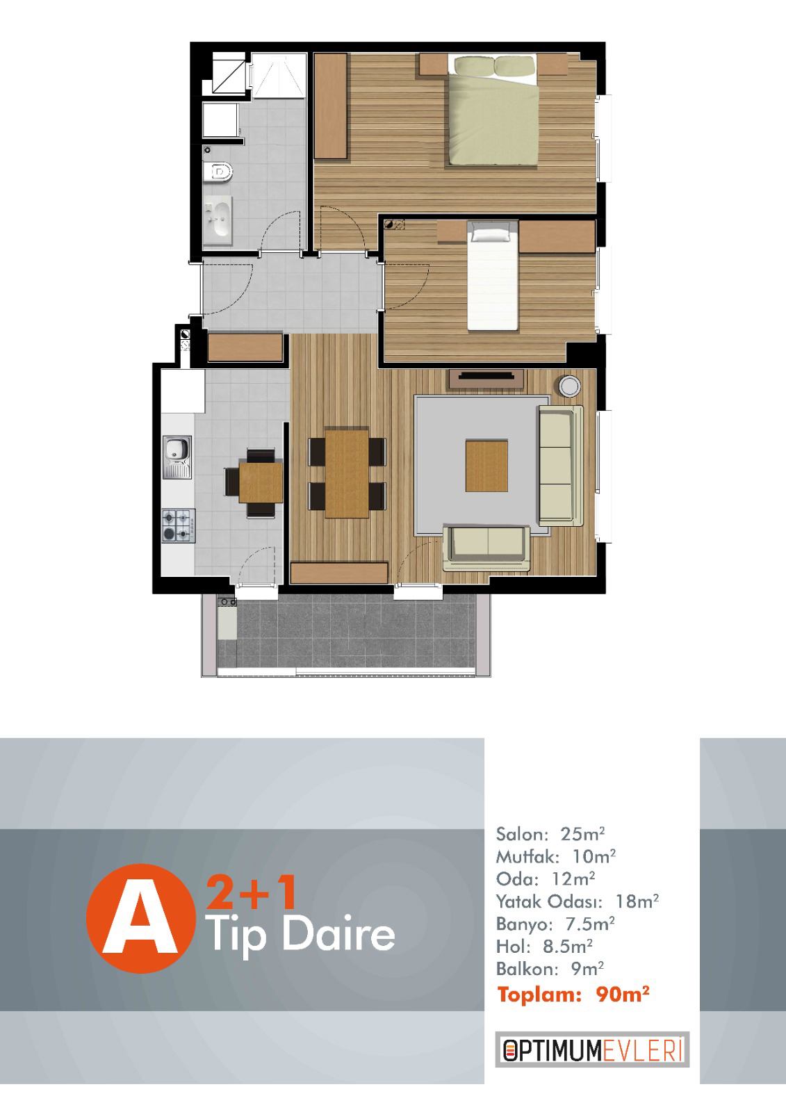 A Tipi Daire(2+1)